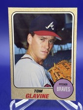 TOM GLAVINE 1993 Baseball Card Magazine '68 Topps Style #SC52 - EX - Crease
