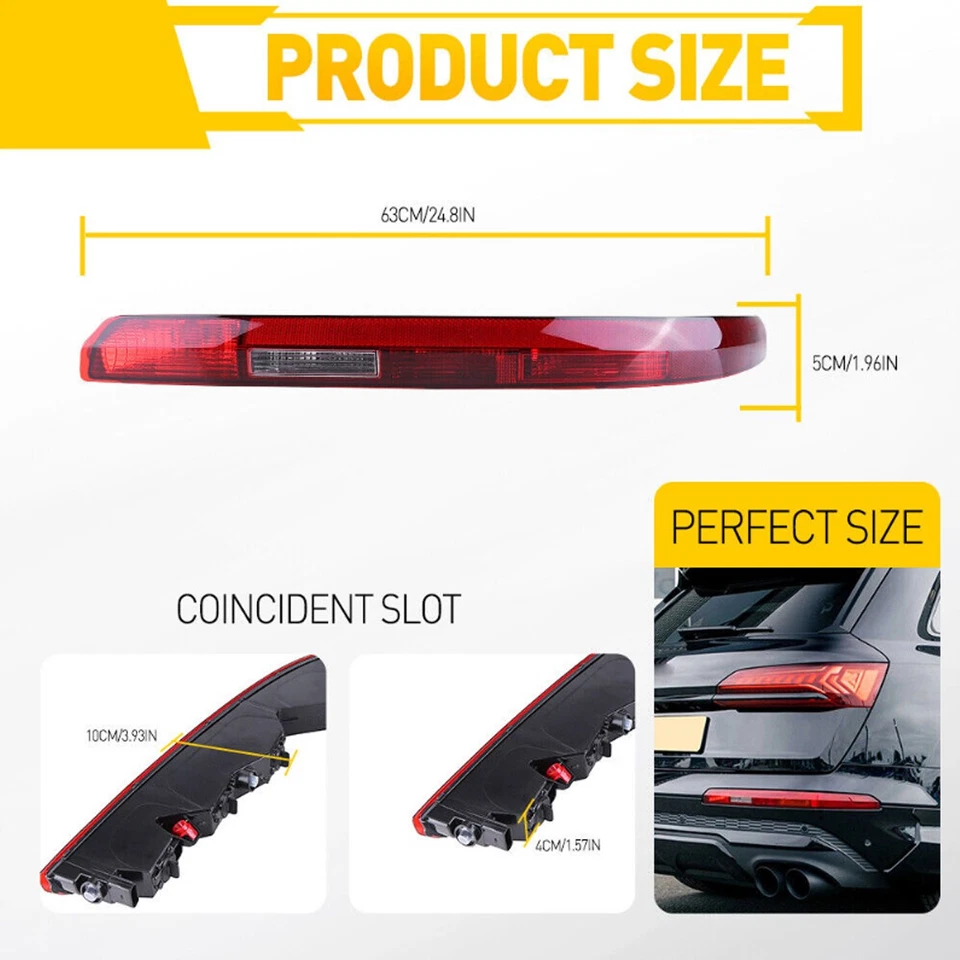 Parachoques trasero reflector luz pasajero derecho audi q7 2016 2017-2020 Foto 4 de 4