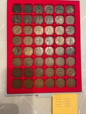 UK 1865 - 1947 One Penny Collection inc tray