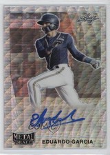 2021 Leaf Metal Draft 1990 Leaf Silver Wave Eduardo Garcia #LA-EG1 Auto 1pe6