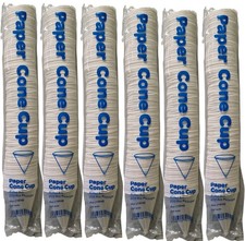 Paper Cone Cups For Water Cooler 4oz  1200pcs White Paper Disposable see photos