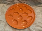 Fiesta Tangerine Deviled Egg Tray Plate Platter Fiestaware 11”