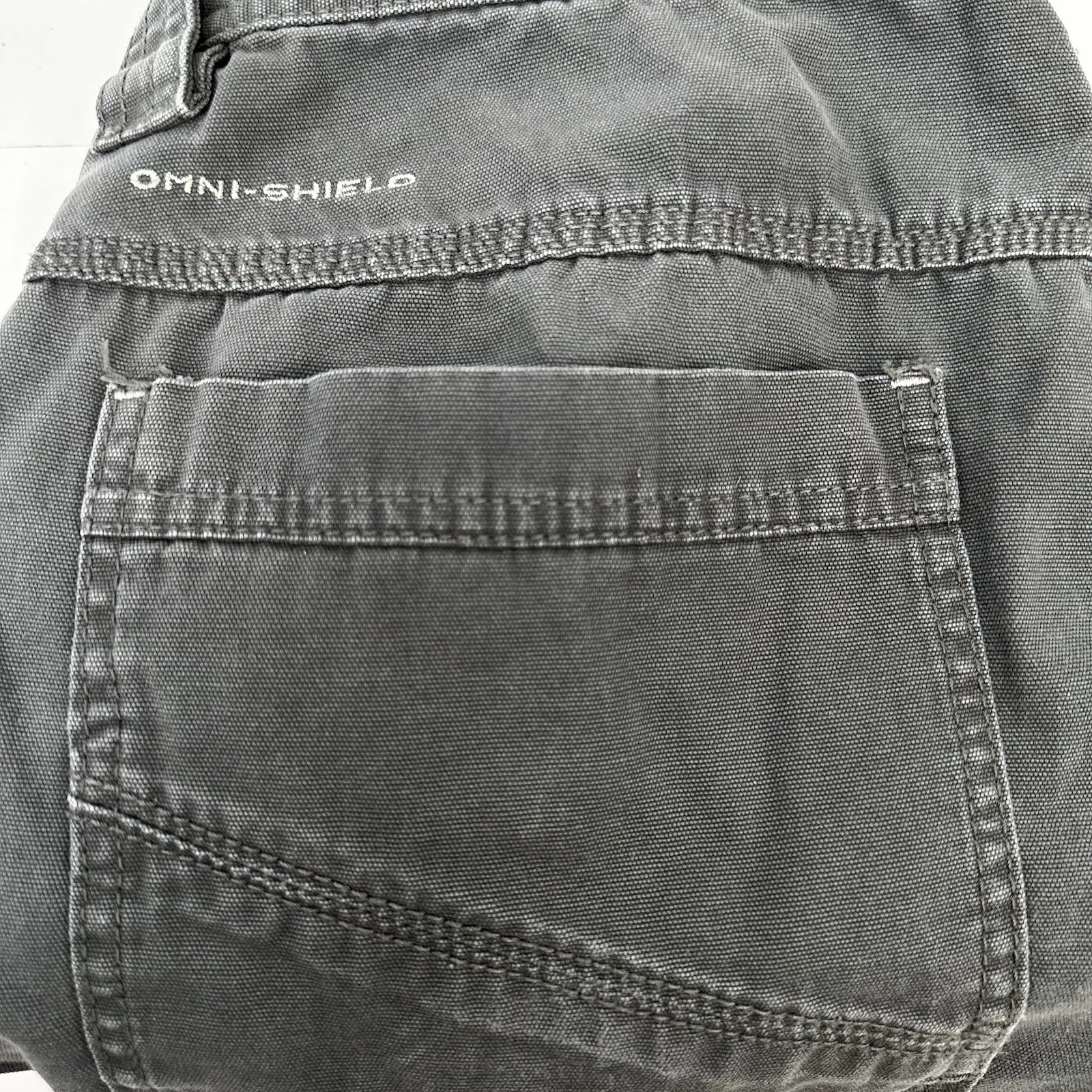 Columbia Omni-Shield Mens Cargo Shorts HikingUtility Slate Blue Gorpcore 36 READ