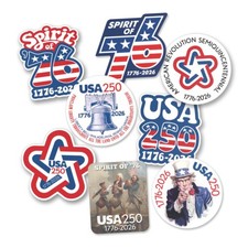 America 250th - USA Die Cut Stickers - Semiquincentennial 1776-2026 vinyl decals