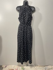 Rayon Polka Dot Black Jumpsuits Rompers for Women for sale