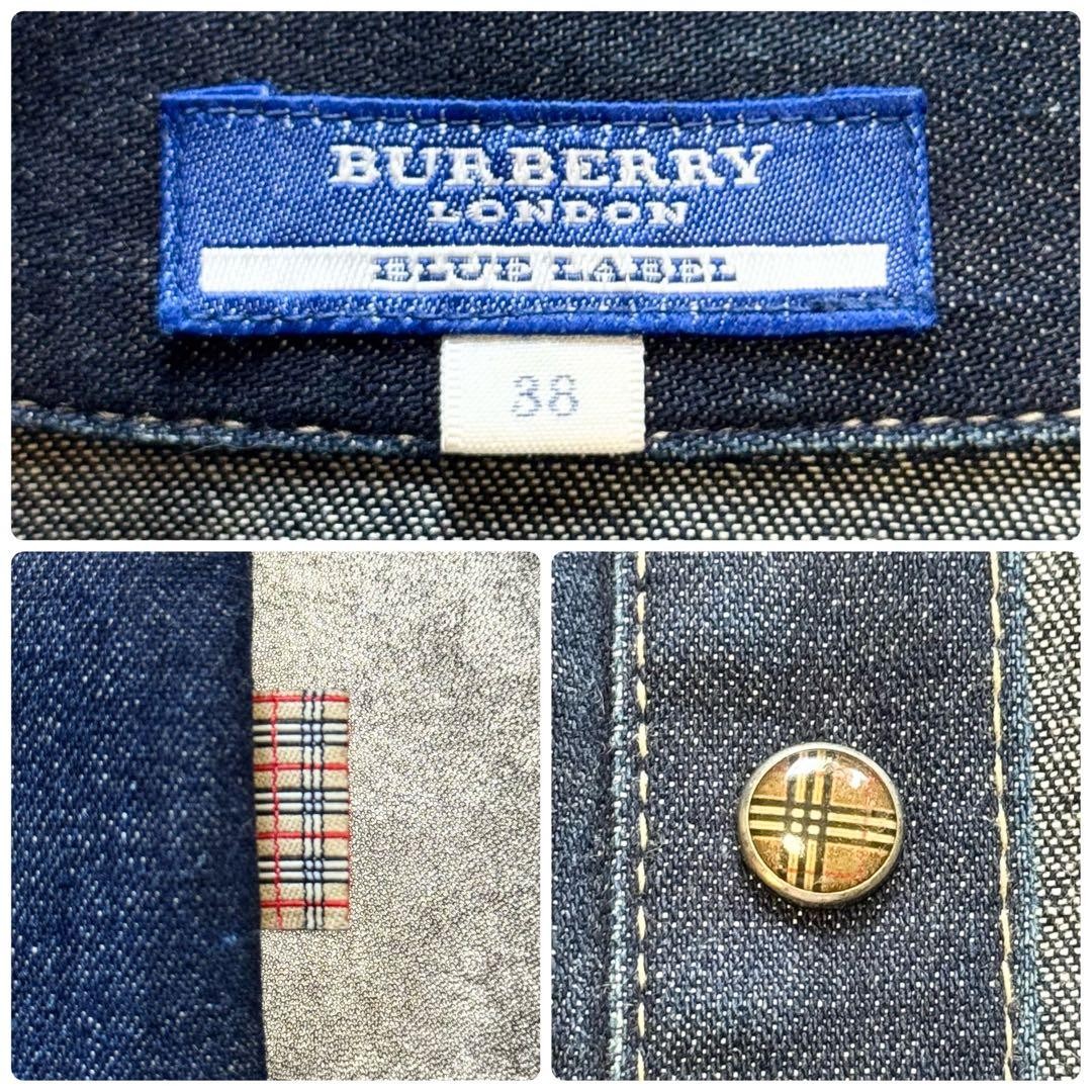 [Excellent Condition] Burberry Blue Label Nova Check Button Denim Shirt Jacket thumbnail 19