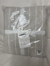 pottery barn Belgian Flax Linen Striped Duvet Cover - King/Cal King - Flax / Tan