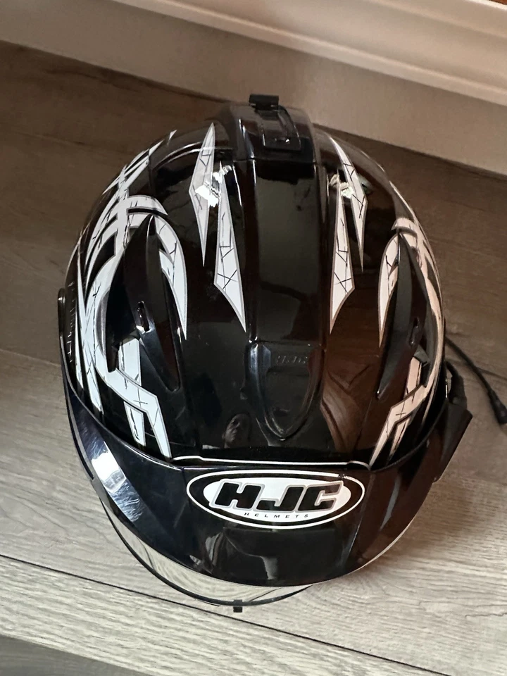HJC IS-16 SCRATCH Casco Completo Motocicleta Moto Nieve Negro con PUNTO BLANCO Foto 4 de 4