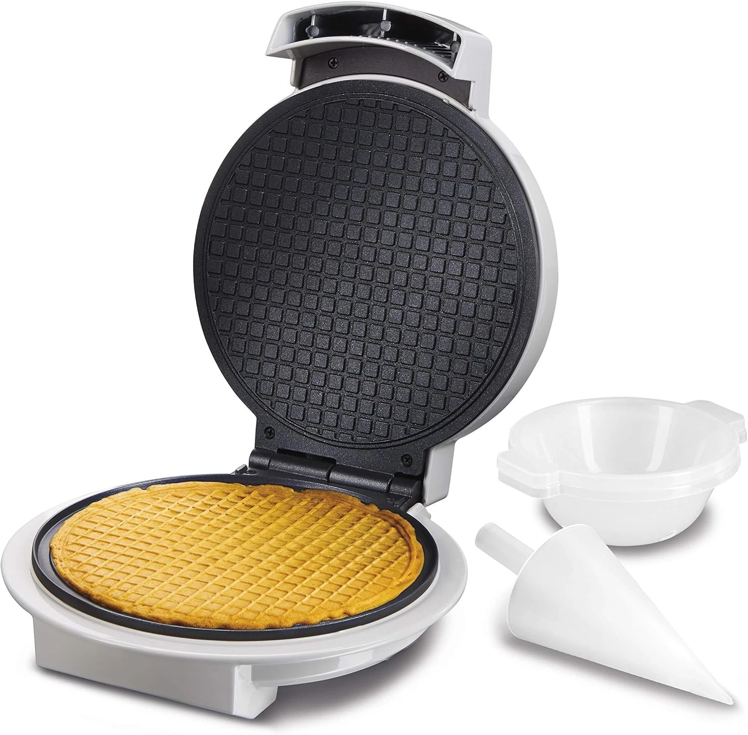 Waffle Cone & Ice Cream Bowl Maker W/ Browning Control Shaper Roller & Cup Press
