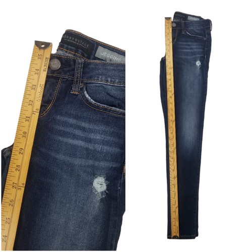 Jeans Aeropostale donna taglia 00 lungo blu jegging skinny elasticizzato antistress W25 L29 - Foto 12 di 12
