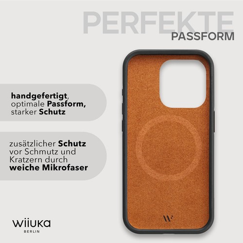 Skiin More Étui de protection en cuir ultra fin pour iPhone 15 Pro Max 360° M... - Photo 7/8