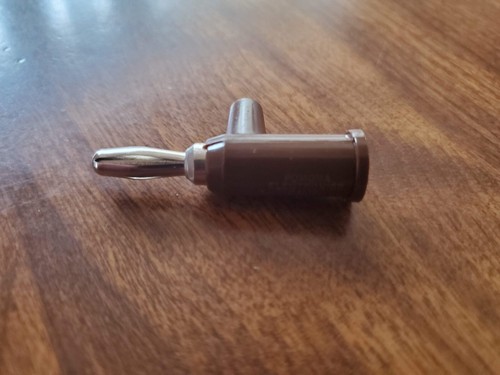 1 Pomona 1825-1 BRAUN lötfrei stapelbarer Bananenstecker mit Schutzschild, 15A - Bild 3 von 4
