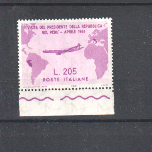 ITALIEN 1961 FLUGZEUG POSTFRISCH MIT ZERTIFIKAT - 1669