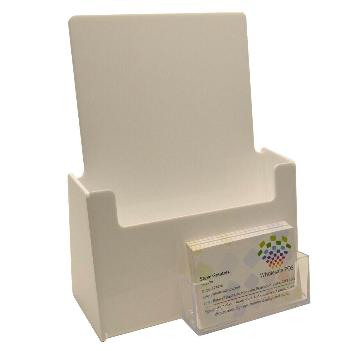 Relaxdays Flyer Display Holder - DIN A5 Acrylic Stand For Tables & Walls, Transparent - View #2