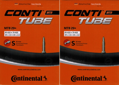 2x Continental MTB 29+ SV Schlauch Sclaverand Ventil 42mm 29 Plus Fahrrad MTB