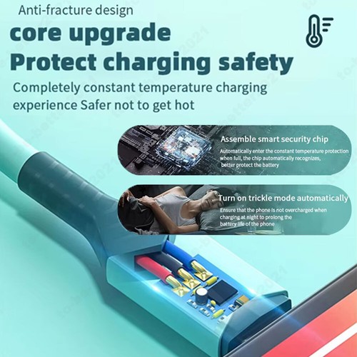 66W Câble de charge rapide cordon de données USB C silicone Pour Android Iphone - Photo 8 sur 16