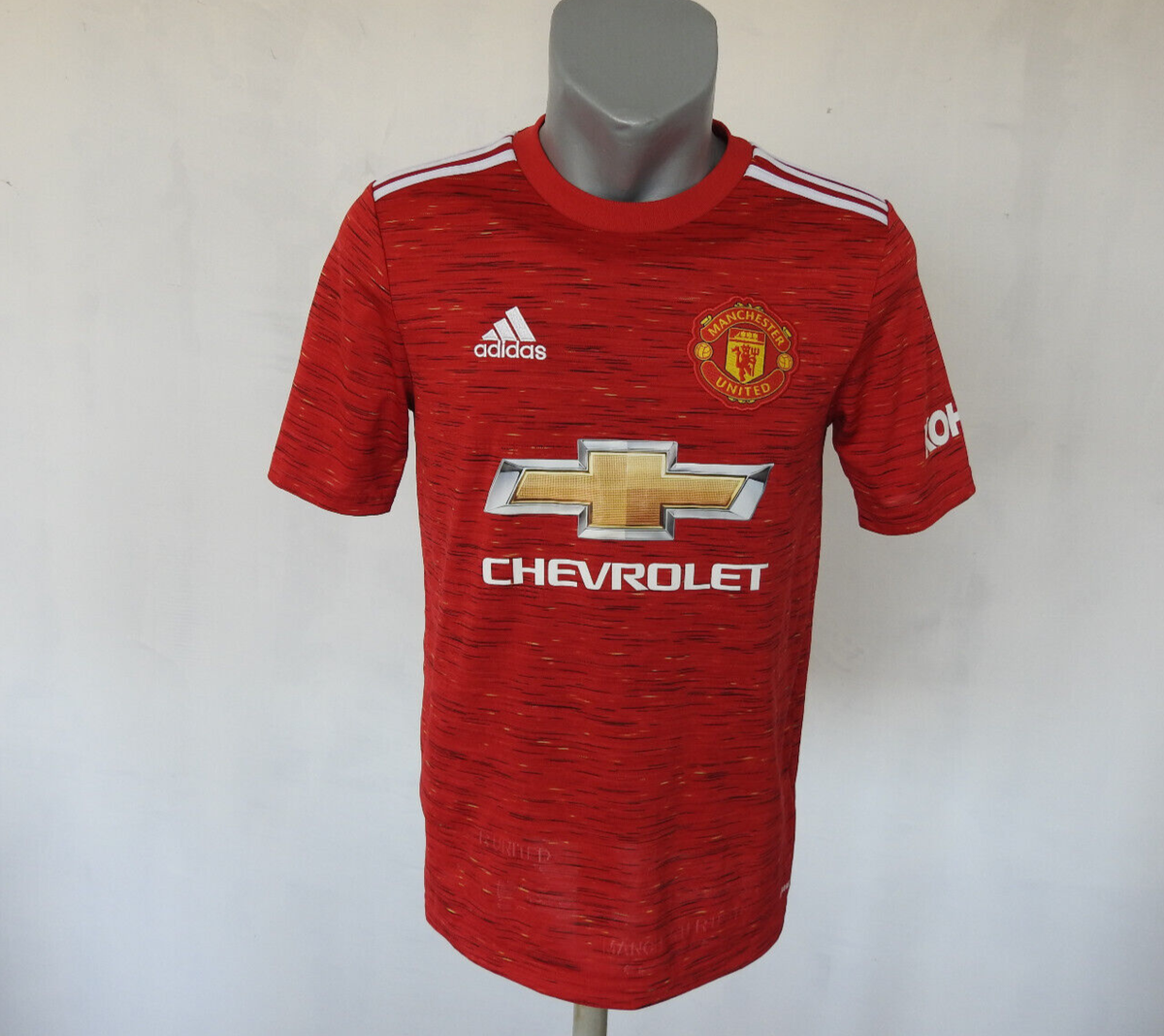 Manchester United 2020 Home Jersey #7 Cavani Adidas Red Shirt Size