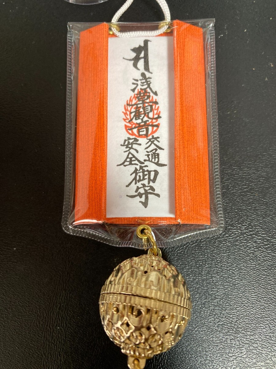 【新品未使用】Tsuru by marikooikawa Amulette Asakusa Sensoji Temple Japanese OMAMORI Kotsu Anzen Amulet Traffic