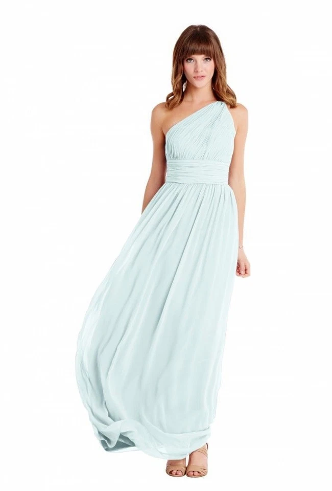 Maxi Vestido Donna Morgan 8 Chifón Dama de honor Nuevo con Etiquetas Color Como Nuevo Foto 2 de 2