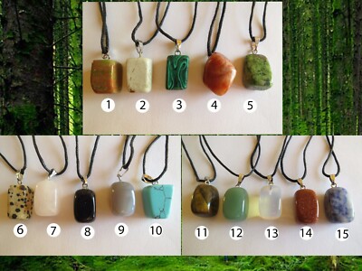 Collana Con Cordino Unisex – Ciondolo Della Pace In Giada E Agata Verde Naturale, Misura 25x10 Mm