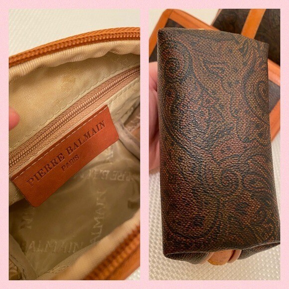 VINTAGE Pierre Balmain 3 piece set purse, wallet and makeup