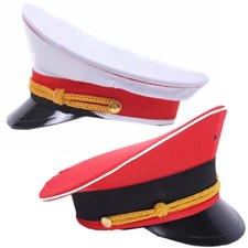 Unisex Army Hat Captain Performance Cap Soldier Military Costume Fancy Dress Hat