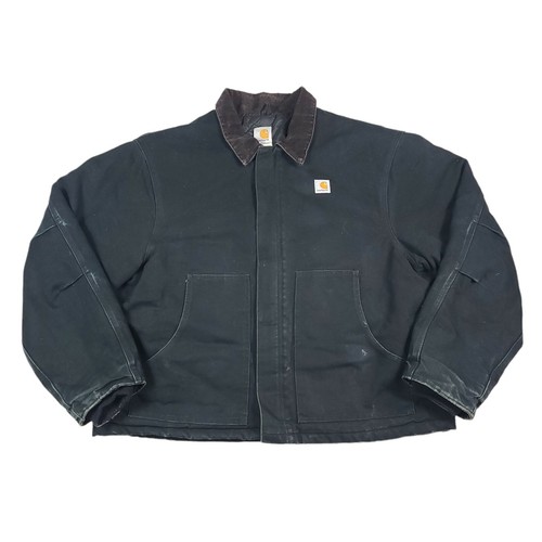 Vintage Black Carhartt J02 Quilted 