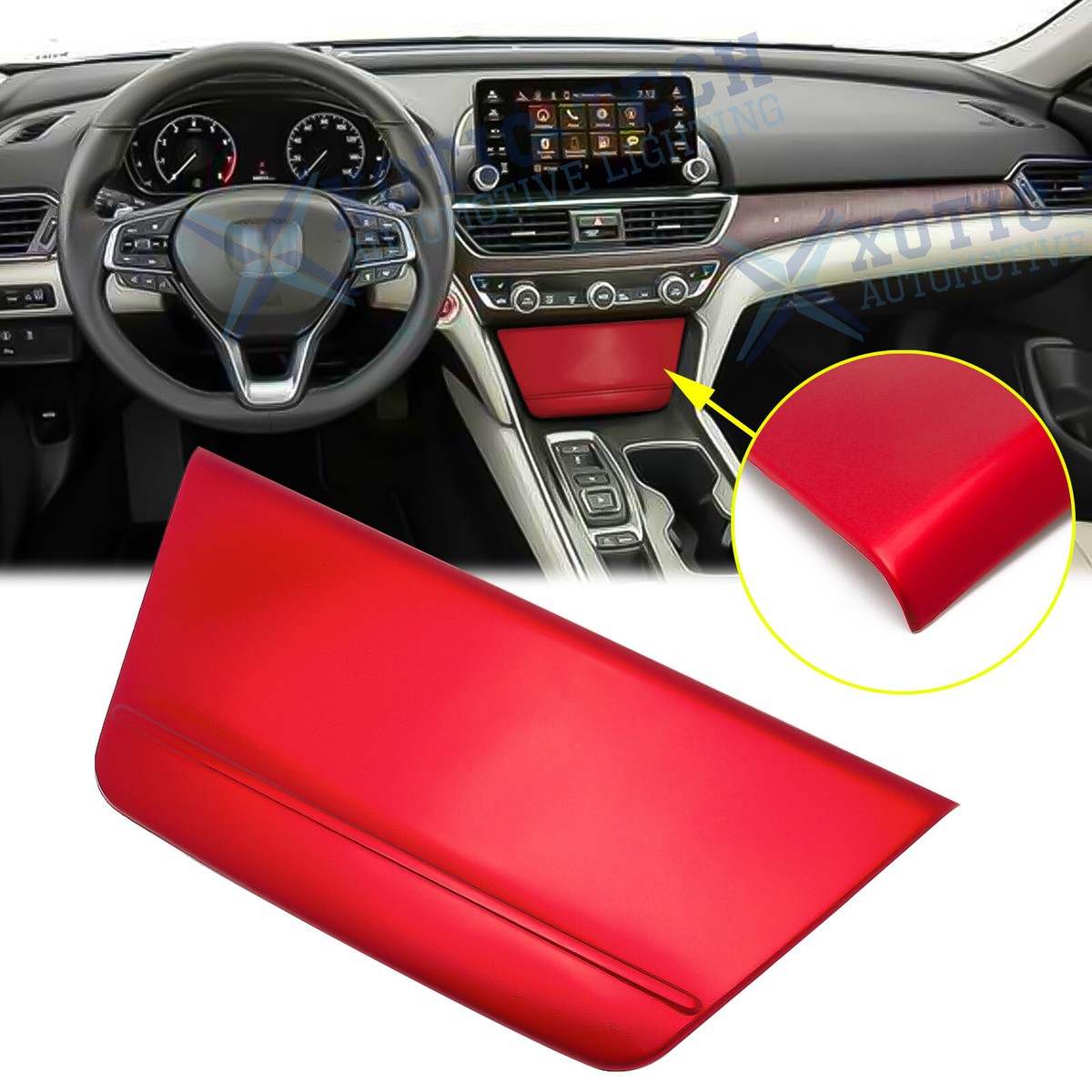 Red Cigarette Lighter Panel Cover Trim For Honda Accord 10th Gen 2018 2019  20-22