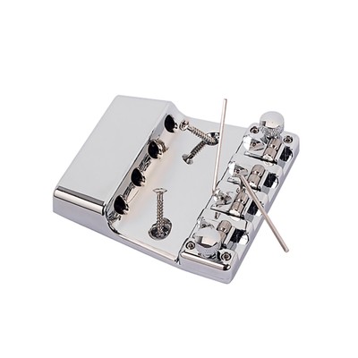 Alloy Chrome Square Shape Bass Bridge for 4 String Rickenbacker Guitar Repair