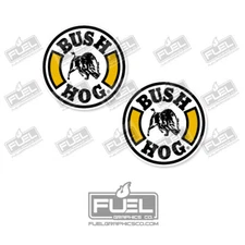 Bush Hog Premium Vinyl Decal Sticker 2-Pack - Front End Loader Attachments