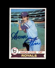 Amos Otis Signed Authentic 1979 Topps Kansas City Royals Autograph