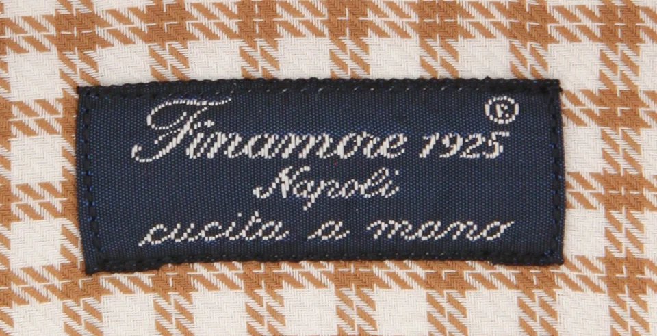 Camisa Finamore Napoli Crema Shephard - Completa - (F14188) Foto 4 de 4