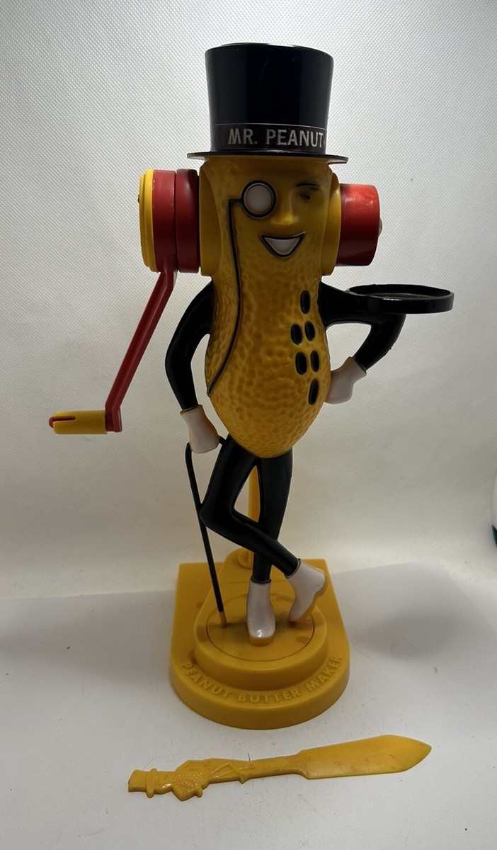 Vintage Mr. Peanut Peanut Butter Crank PB Maker w/ Spreader