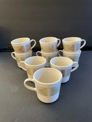 Corelle MIRAGE Corning Ware Coffee Tea Cups Retired Excellent Set Of 9