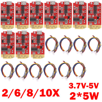 2/6/8/10x 2*5W Dual Plate Bluetooth Amplifier Module DIY Speaker Modification US