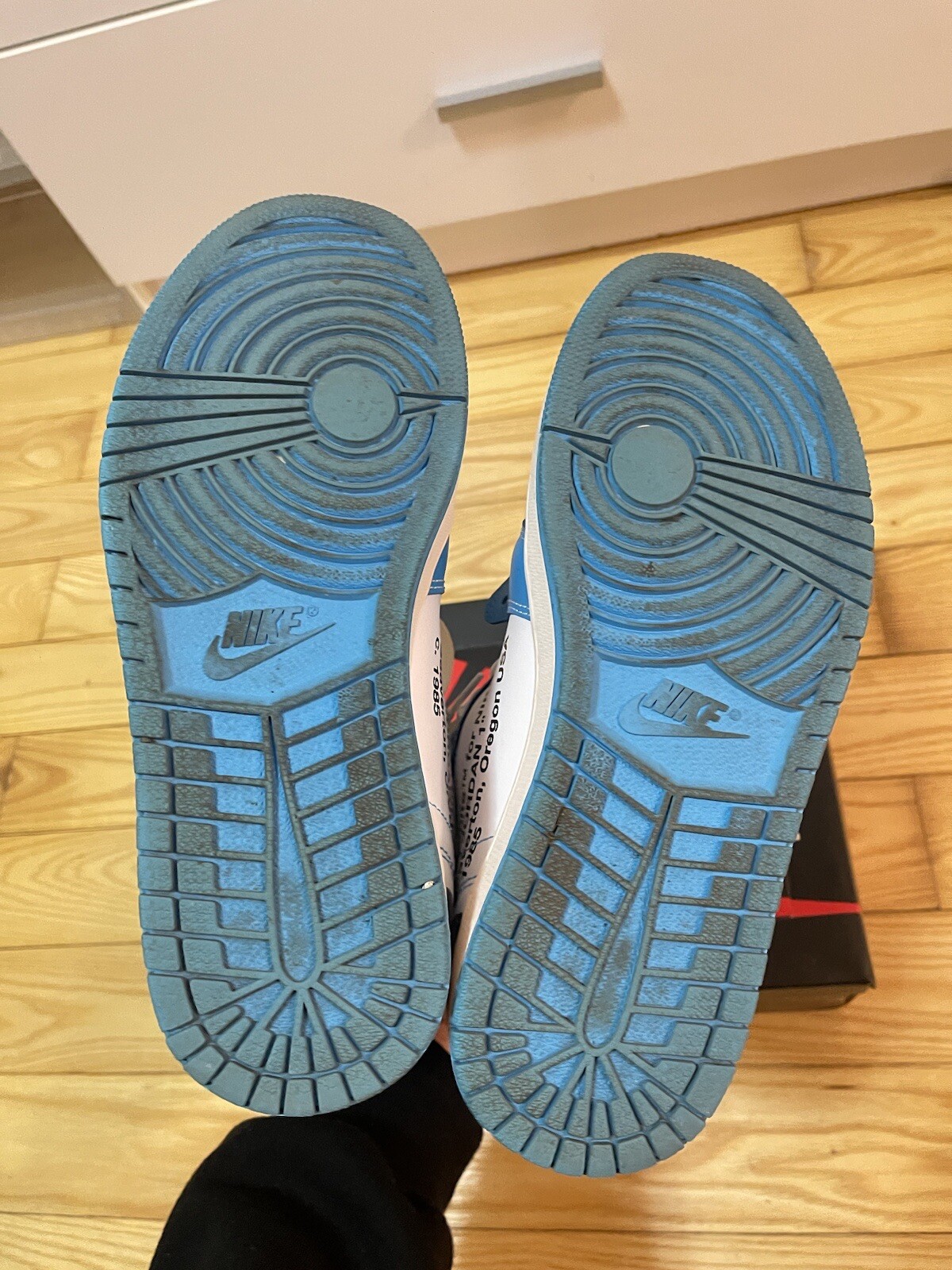 OFF WHITE X NIKE Nike Jordan 1 Retro OG x bianco sporco alte taglia 8 5 (OG TUTTE) usate