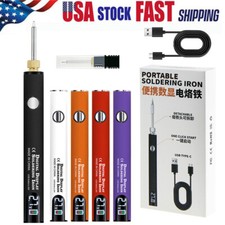 Portable Welding USB Soldering Iron Pen Kit 510 Interface With Display 650mah SS