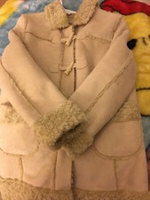 Girl's Coat Size Large 12 Sherpa Suede