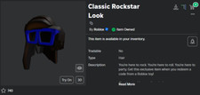 Roblox Classic Rockstar Look Digital Toy Code Sent In Messages   