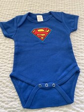 Infant Boy's Short Sleeve Blue Batman One Piece Creeper Size 12-18 Mo NWOT 