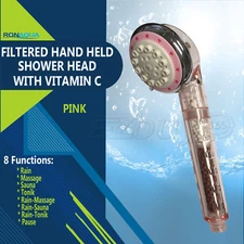 Filtered Hand Held Shower Head with Vitamin C, Pink Color