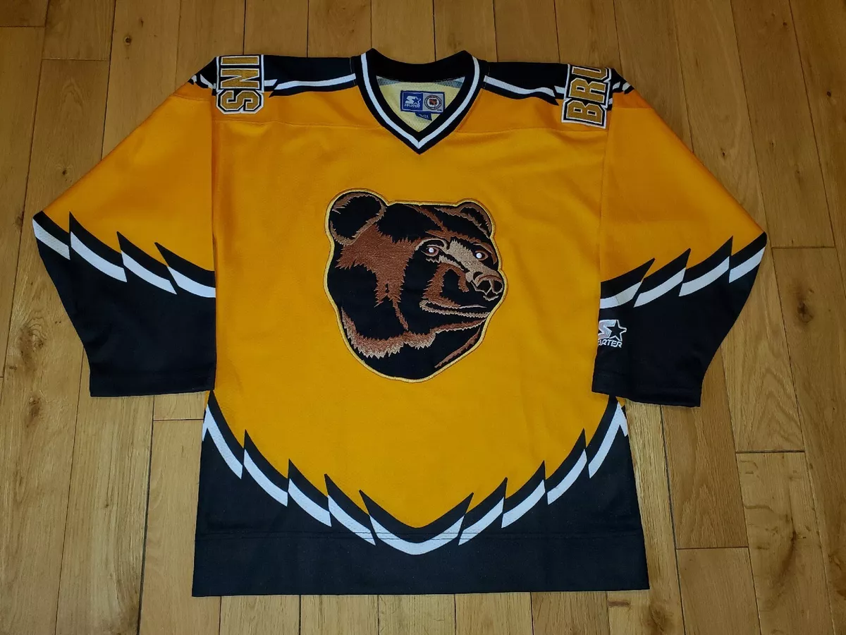 Boston Bruins Vintage Starter Pooh Bear Hockey Jersey 