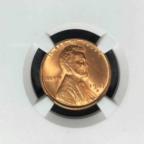1947-D LINCOLN WHEAT CENT ~ NGC MS 67 RD ~BEAUTIFUL COIN~