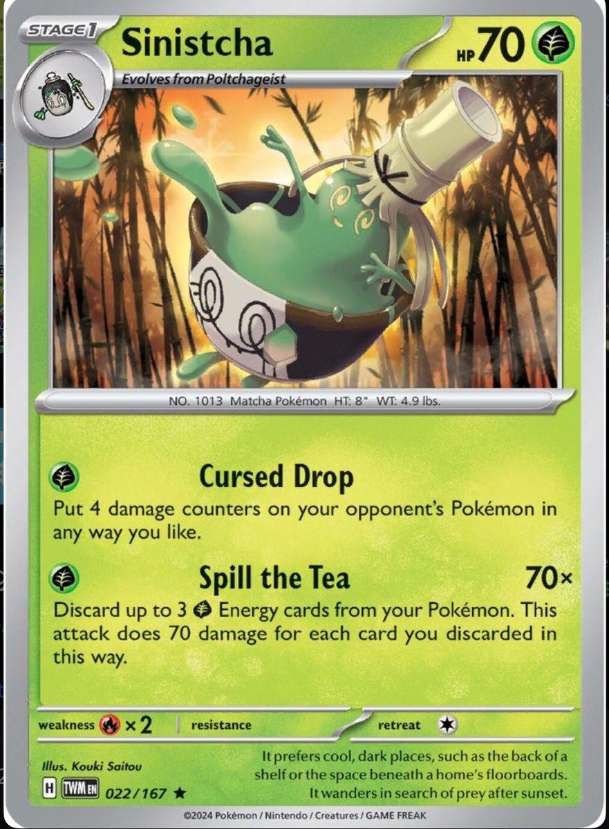 Sinistcha 22/167 Holo Rare Twilight Masquerade SV06 Pokémon TCG | eBay