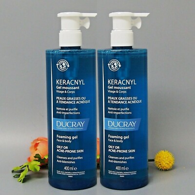 2 PACK   - Ducray Keracnyl Foaming Gel 400ml / 13.5oz  EXP 01/2028
