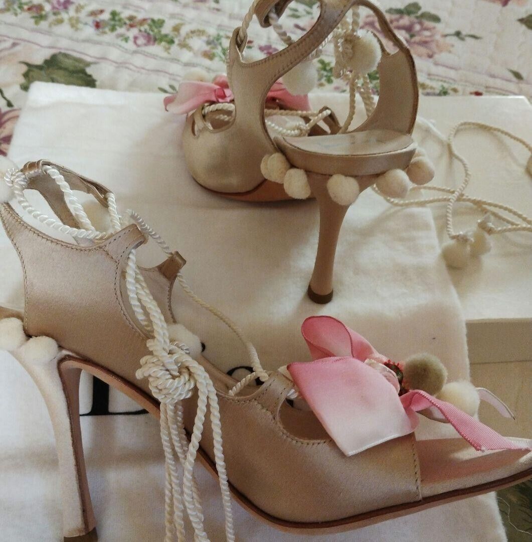 Christian Dior Vintage Sandals Heels Shoes Size 37 US7 Christian Dior Vintage Sandals Heels Shoes Size 37 US7