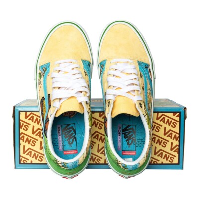 VANS UltraCush HD Old Skool Low Top Mustard Yellow/ Teal Suede Shoes Mens Size 8 Vans Old Skool Pro Mens 7 Mustard yellow, Navy Sneakers  main image 3
