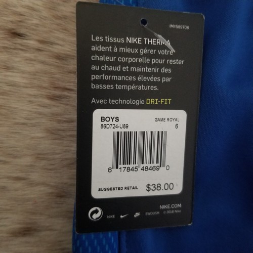 NIKE Therma-Fit Boys Fleece Jogger Sweatpants w Mesh Inserts in Blue Size 5 NEW - Picture 15 of 15