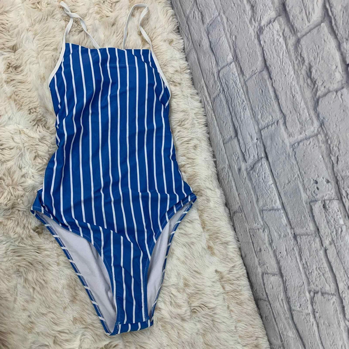 Zaful striped one piece sale