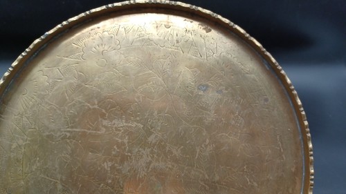 Antique 20thC Chinese Brass Tea Tray Opium Asian Tray. C1836 - Picture 4 of 13